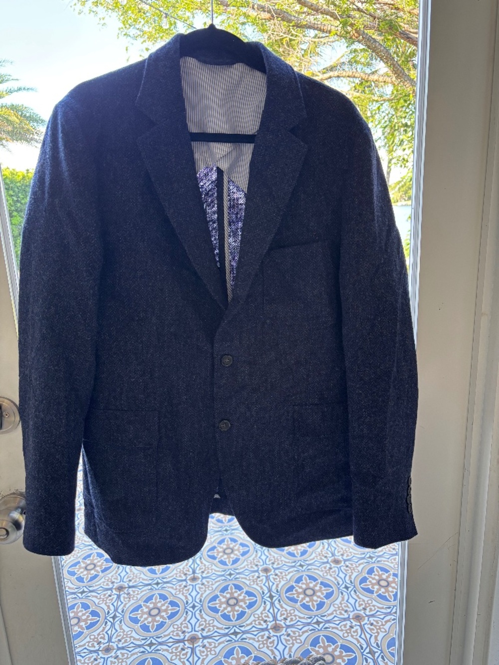 Vineyard Vines by Shep & Ian 42 R 100% Wool Navy Blue Sports Coat